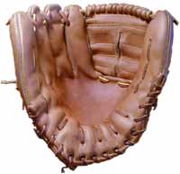 Baseball glove repair and Glove Stuff® baseball glove cleaner and conditioner - photo of a baseball glove